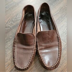 Vintage Brown Coach Leather Loafers